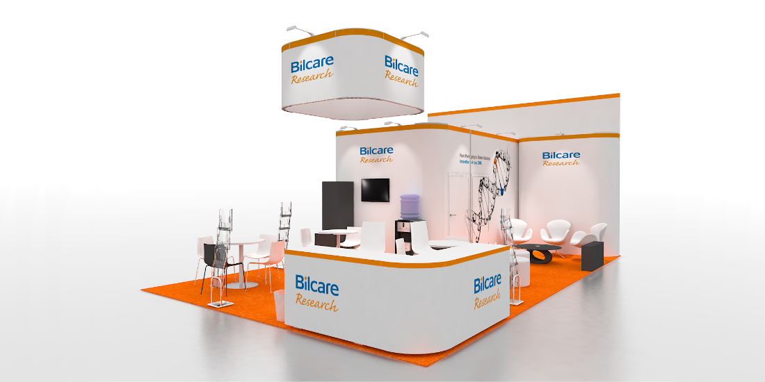 Bilcare Research Messestand Barcelona Empfang