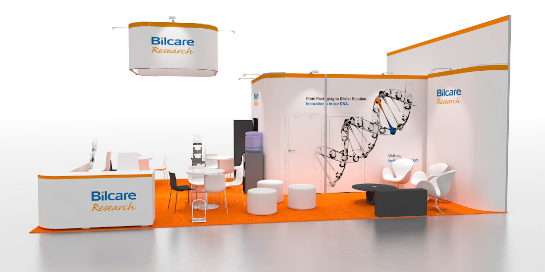 Bilcare Research Messestand Barcelona Eingang