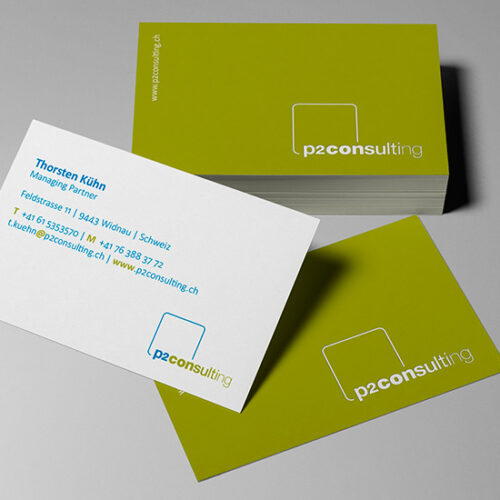p2Consulting Visitenkarten Business Cards
