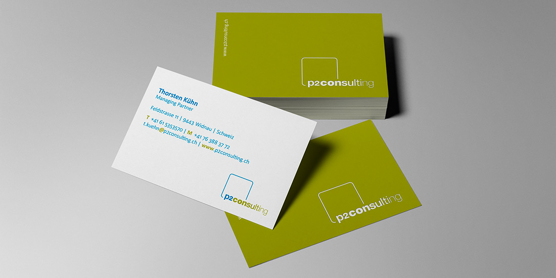 p2Consulting Visitenkarten Business Cards